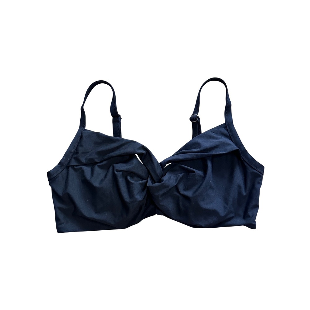Athleta Twist Front Bikini Top BLACK 36D/DD